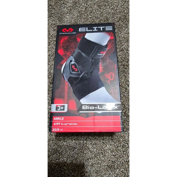 McDavid Elite Bio-Logix Ankle Brace 4197 XS/S Left Foot Black – Open Box - Picture 3 of 13